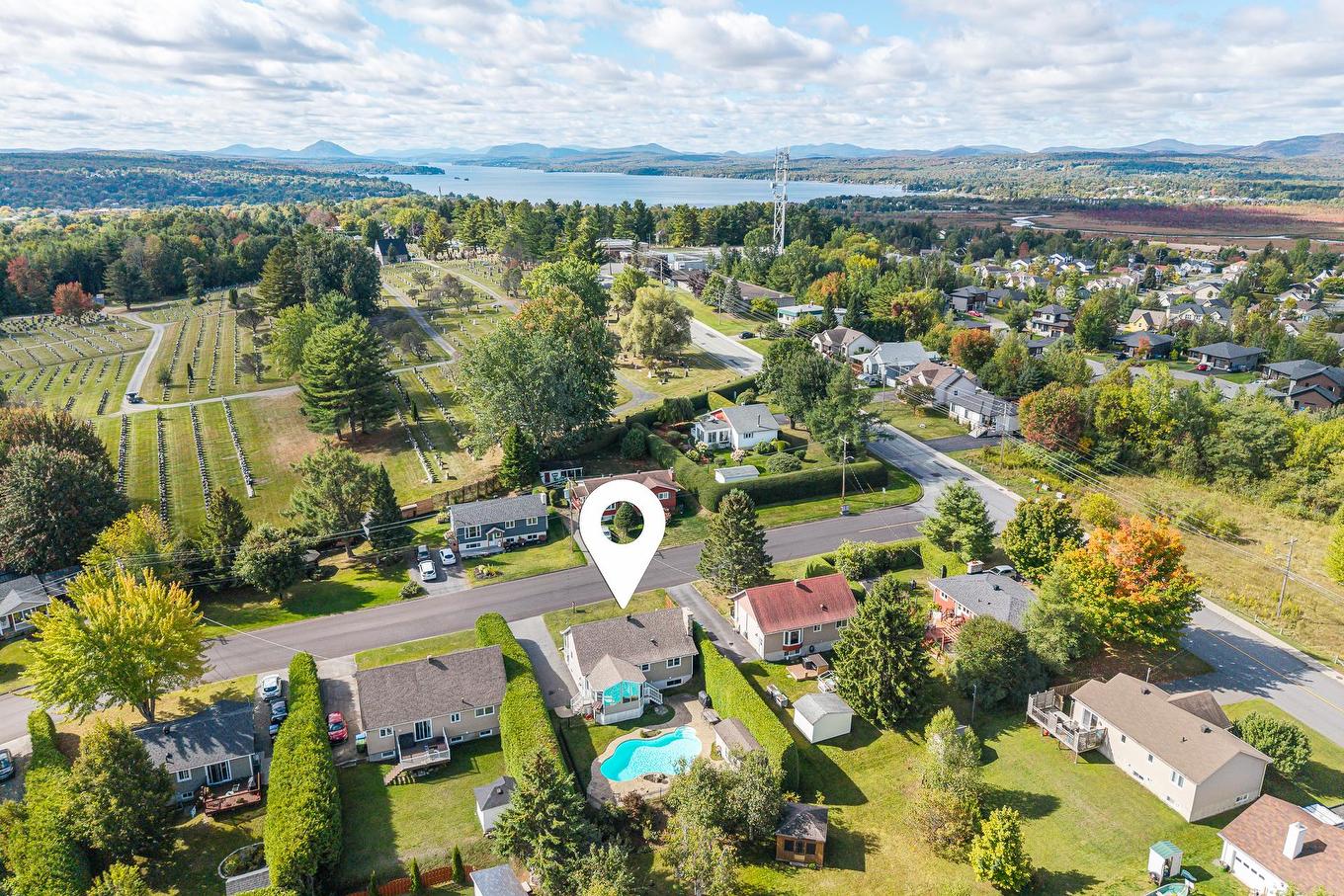 Aerial photo - 339 Rue Rivard, Magog, QC - Outdoor With View
