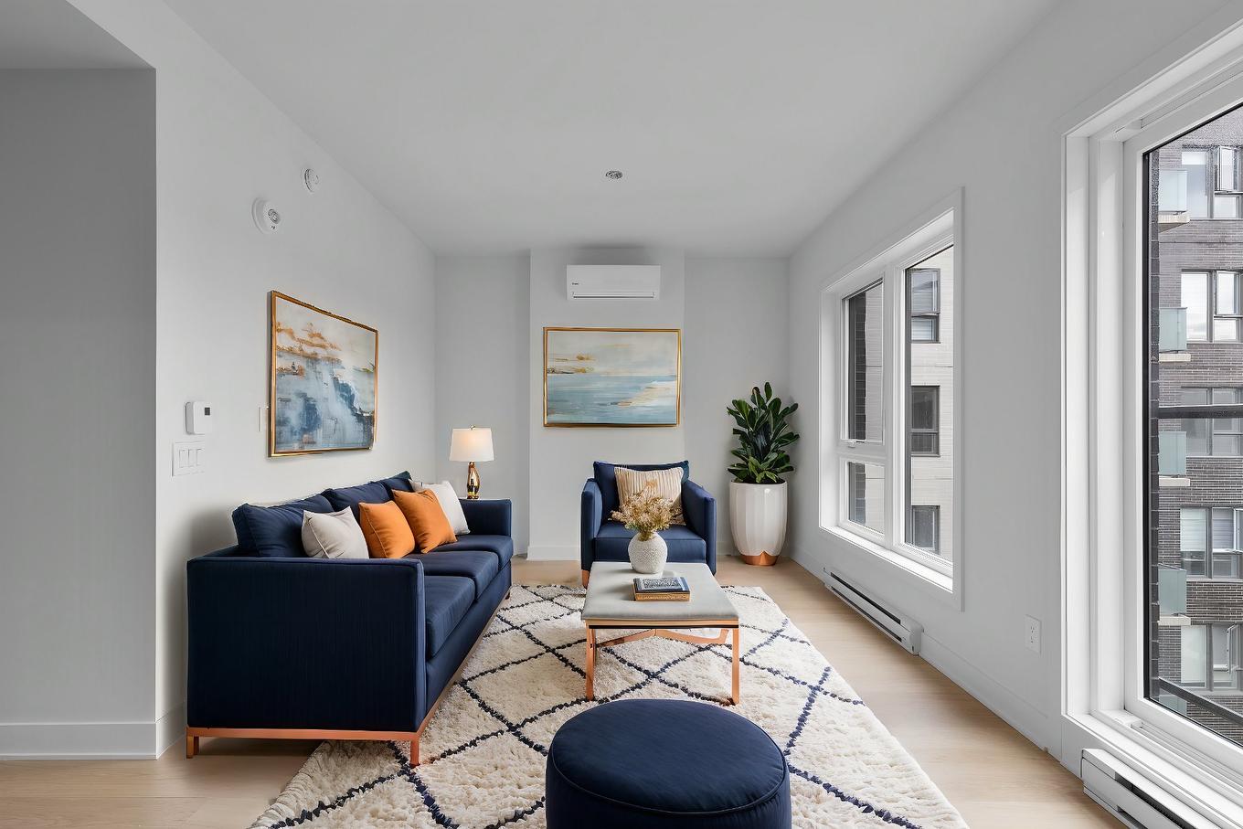 Salon - 502(1)-2030 Rue Lucien-Thimens, Montréal (Saint-Laurent), QC - Indoor Photo Showing Living Room