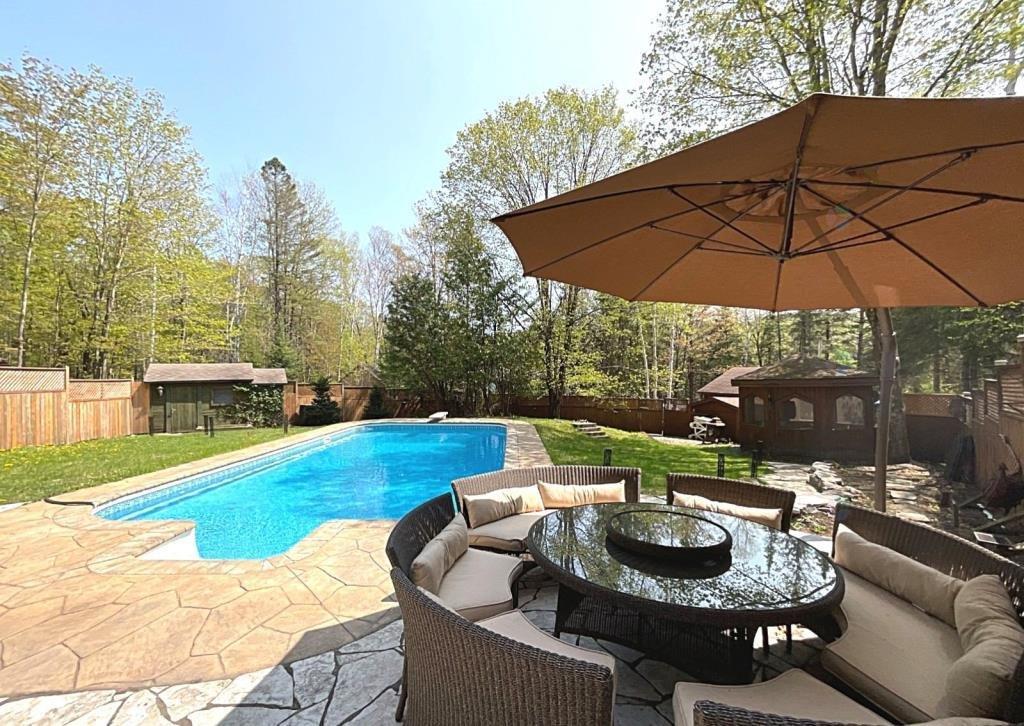 Backyard - 450 Ch. Aubin, Saint-Sauveur, QC - Outdoor With In Ground Pool With Backyard