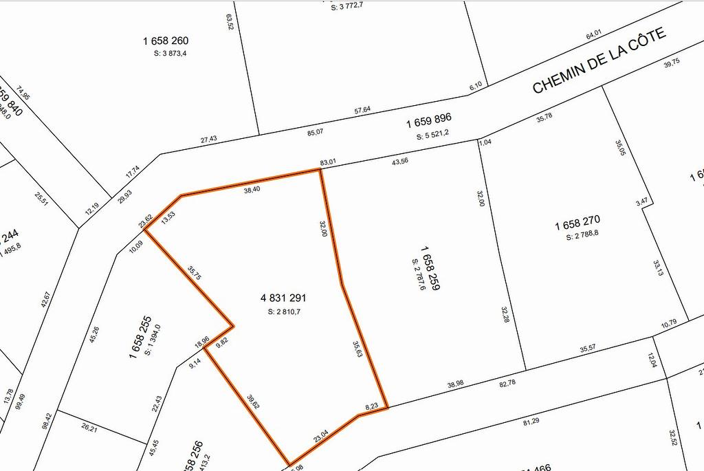 Plan (croquis) - 204 Ch. De La Côte, Val-Des-Monts, QC