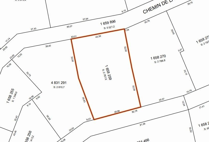 Plan (croquis) - 204 Ch. De La Côte, Val-Des-Monts, QC