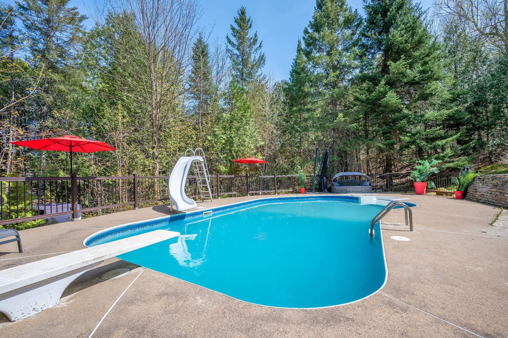 Courtyard - 153 Route 323, Brébeuf, QC - Outdoor With In Ground Pool With Backyard