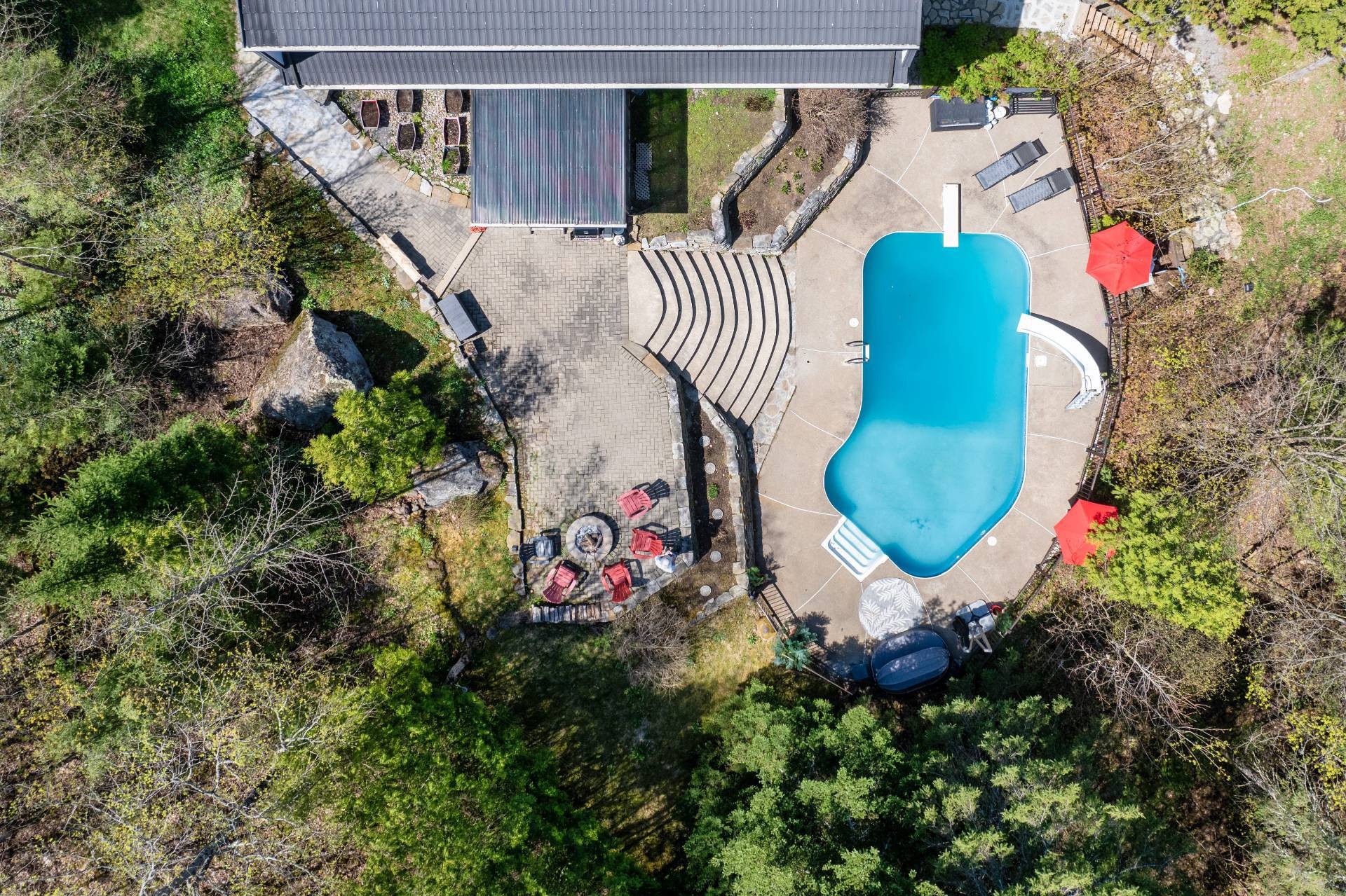 Courtyard - 153 Route 323, Brébeuf, QC - Outdoor With In Ground Pool