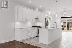 Quartz countertops on main cabinets & island! Wow! -