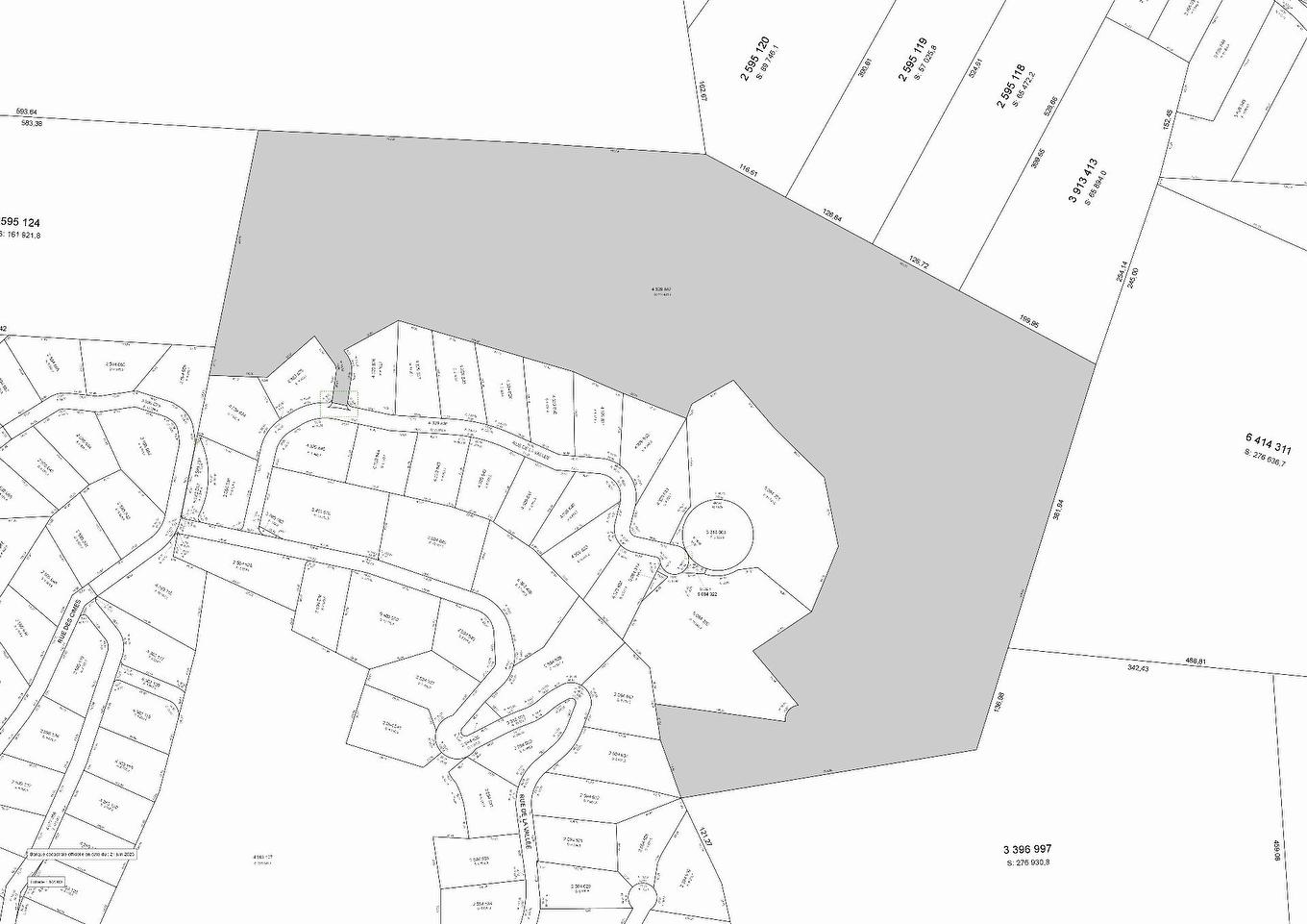 Plan (croquis) - Rue Lussier, Shefford, QC