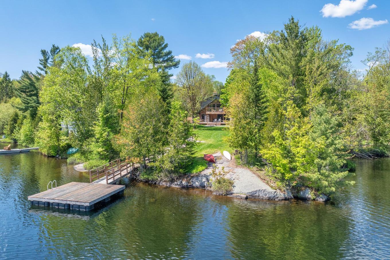 Aerial photo - 494 Ch. Léo-Bouvrette, Mont-Tremblant, QC - Outdoor With Body Of Water With View