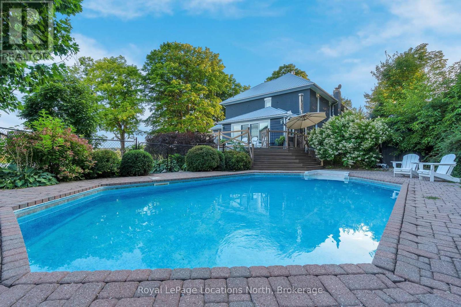 2605 County 42 Road, Clearview, ON - Outdoor With In Ground Pool With Deck Patio Veranda With Backyard