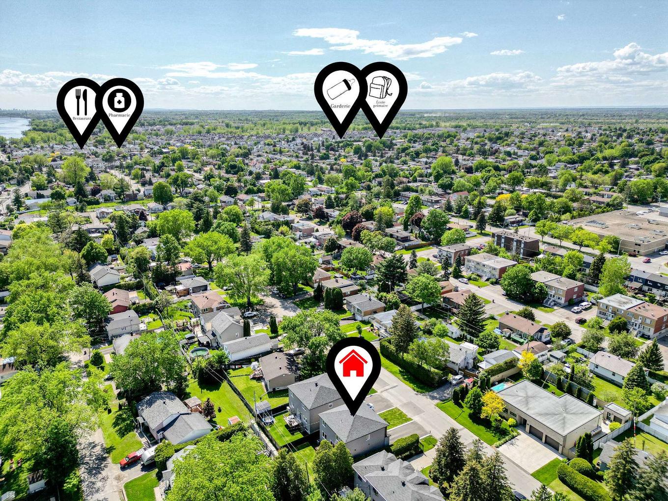 Aerial photo - 8490 Rue Duceppe, Laval (Saint-François), QC - Outdoor With View