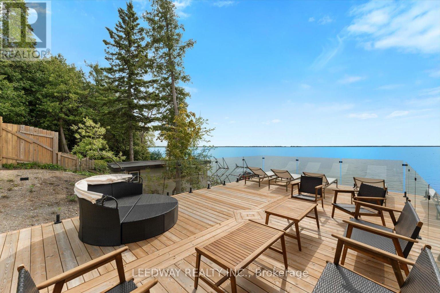 24410 Thorah Park Boulevard, Brock, ON - Outdoor With Body Of Water With Deck Patio Veranda