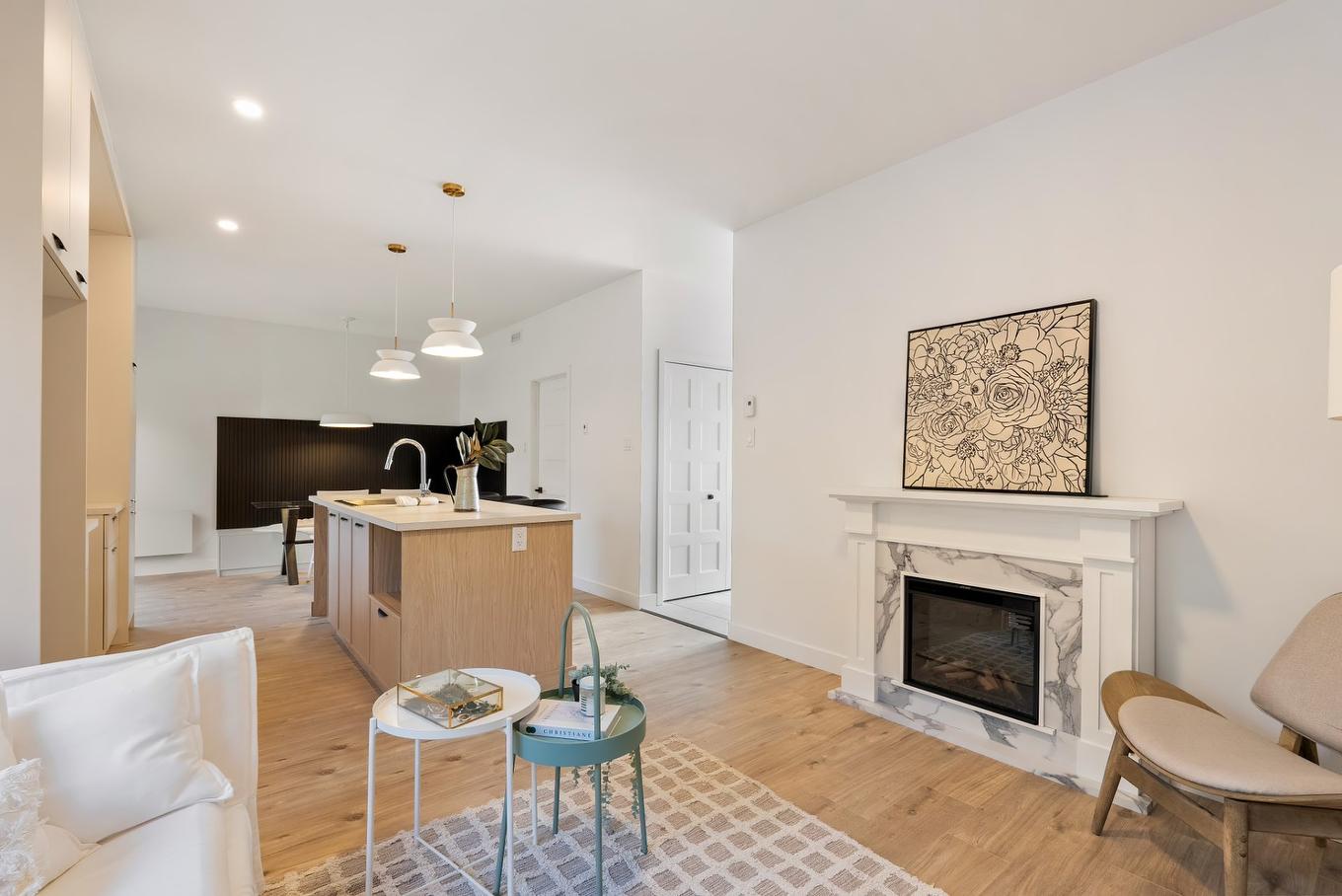 Salon - Rue Des Érables, Val-Alain, QC - Indoor Photo Showing Living Room With Fireplace
