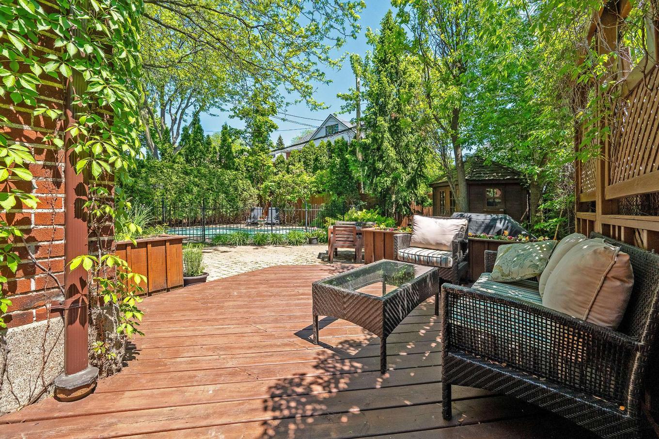 Patio - 58 Av. Beverley, Mont-Royal, QC - Outdoor With Deck Patio Veranda