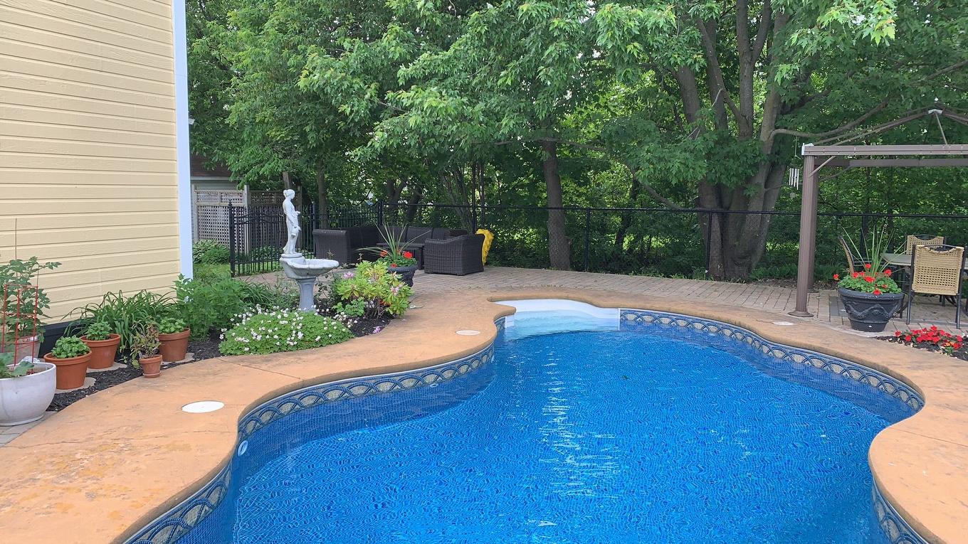Piscine - 11 Rue Dupuis, Saint-Jacques, QC - Outdoor With In Ground Pool With Backyard