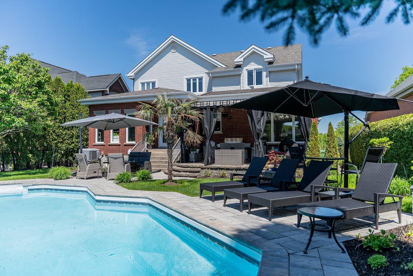 Cour - 1006 Rue Arthur-Dumouchel, Boucherville, QC - Outdoor With In Ground Pool With Deck Patio Veranda