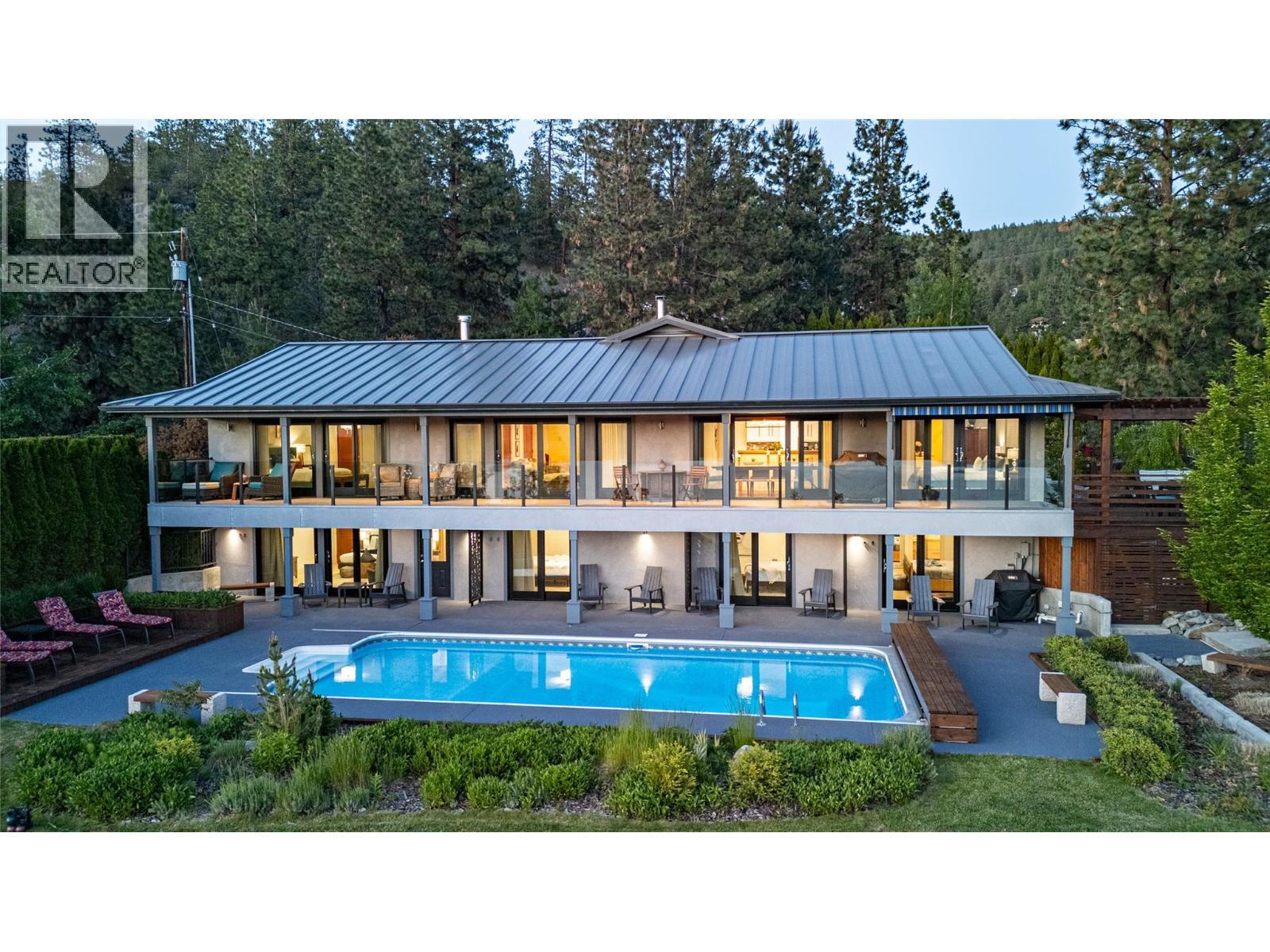 1306 Smethurst Road, Naramata, BC - Outdoor With In Ground Pool With Deck Patio Veranda With Backyard