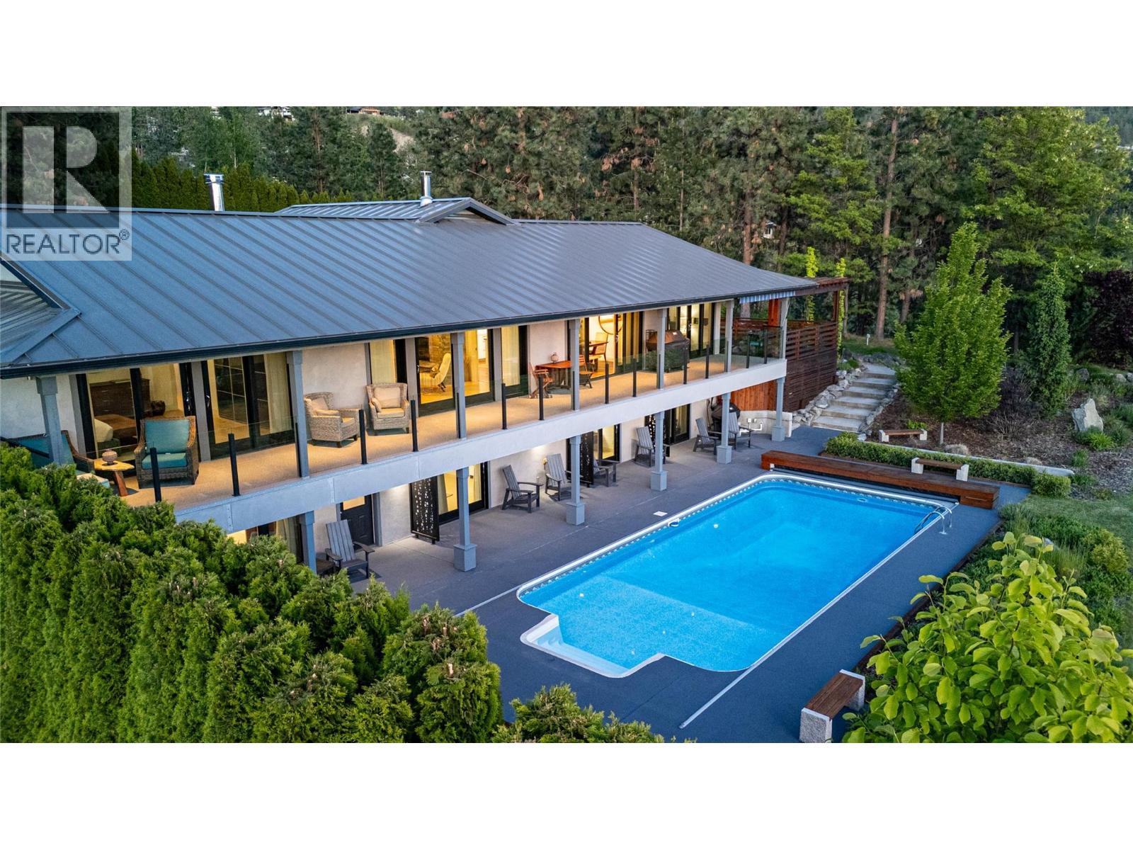 1306 Smethurst Road, Naramata, BC - Outdoor With In Ground Pool With Deck Patio Veranda