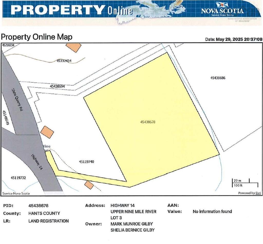 Lot 3 Highway 14, Upper Nine Mile River, NS