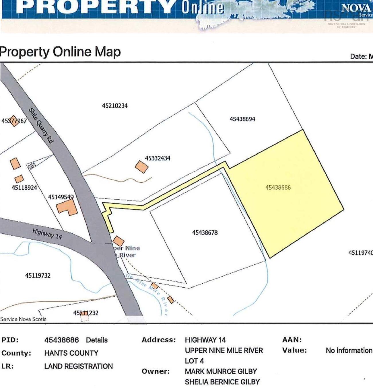 Lot 4 Highway 14, Upper Nine Mile River, NS