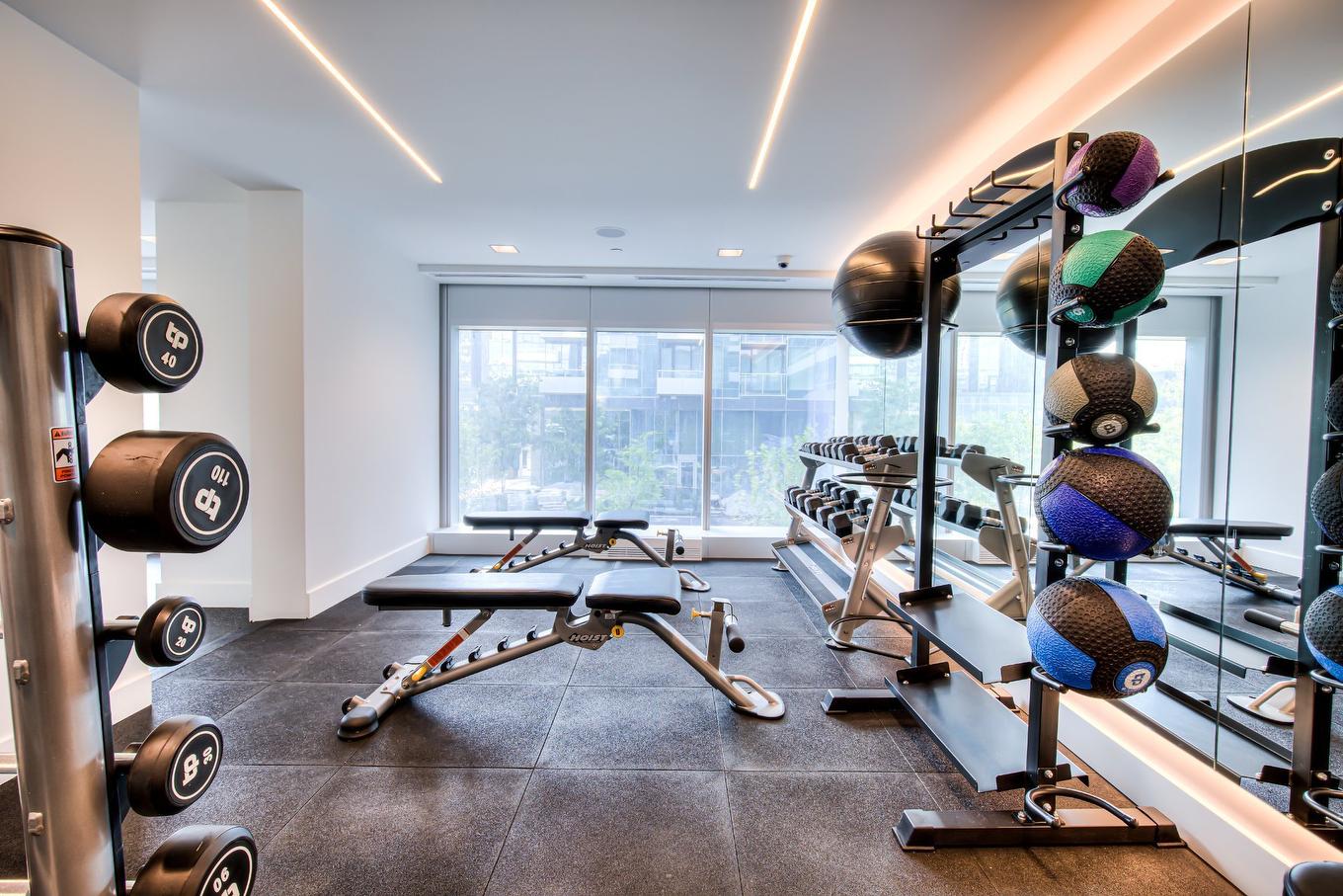 Exercise room - 3202-1400 Boul. René-Lévesque O., Montréal (Ville-Marie), QC - Indoor Photo Showing Gym Room