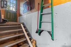 Lower level has separate entry from the outside. -