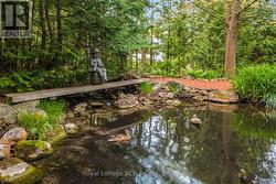 Naturally made ponds with flowing waters. -