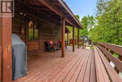 Covered porch areas. -