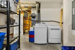 2nd washer and dryer with large storage room -