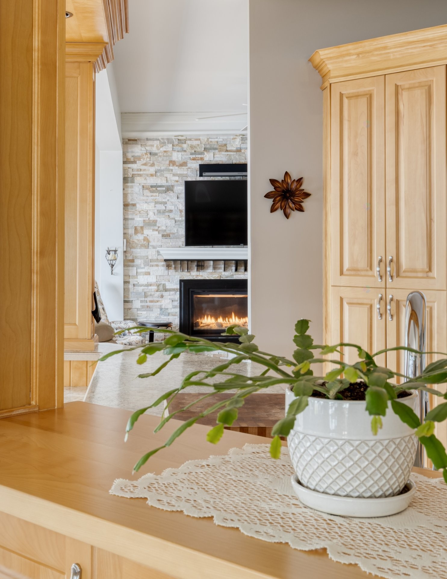 Intérieur - 471 Ch. Des Pins, Saint-Zénon, QC - Indoor With Fireplace