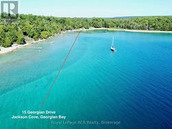 Offering protected waterfront with rare docking. -