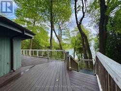 Stairs to waterside area. -