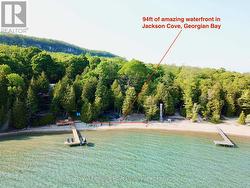 Protected waterfront area for safe play. -