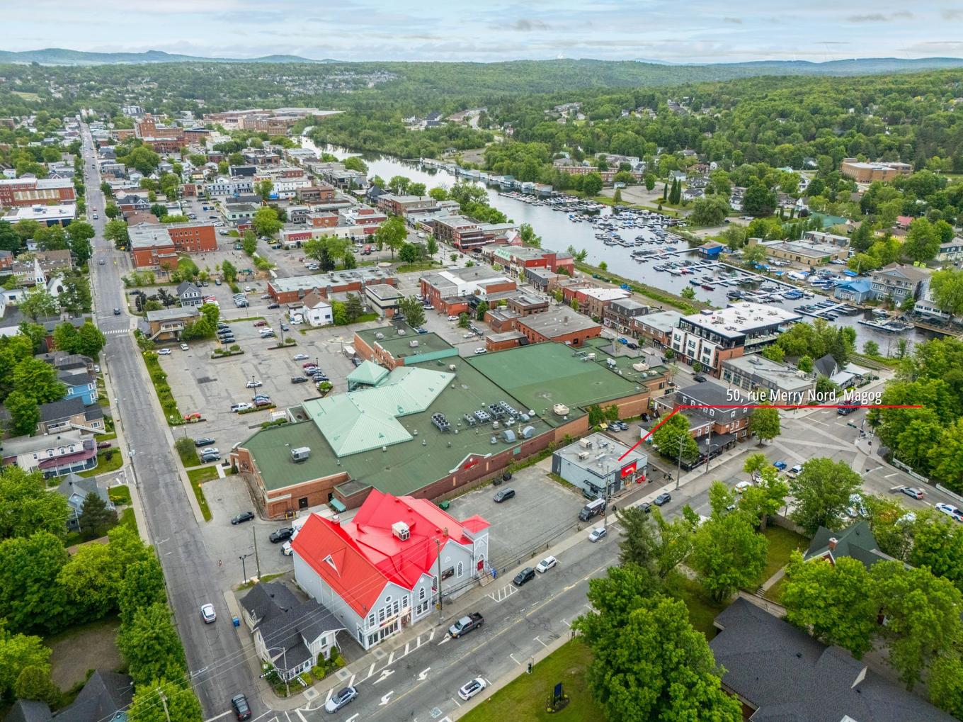 Photo aérienne - 50 Rue Merry N., Magog, QC - Outdoor With View