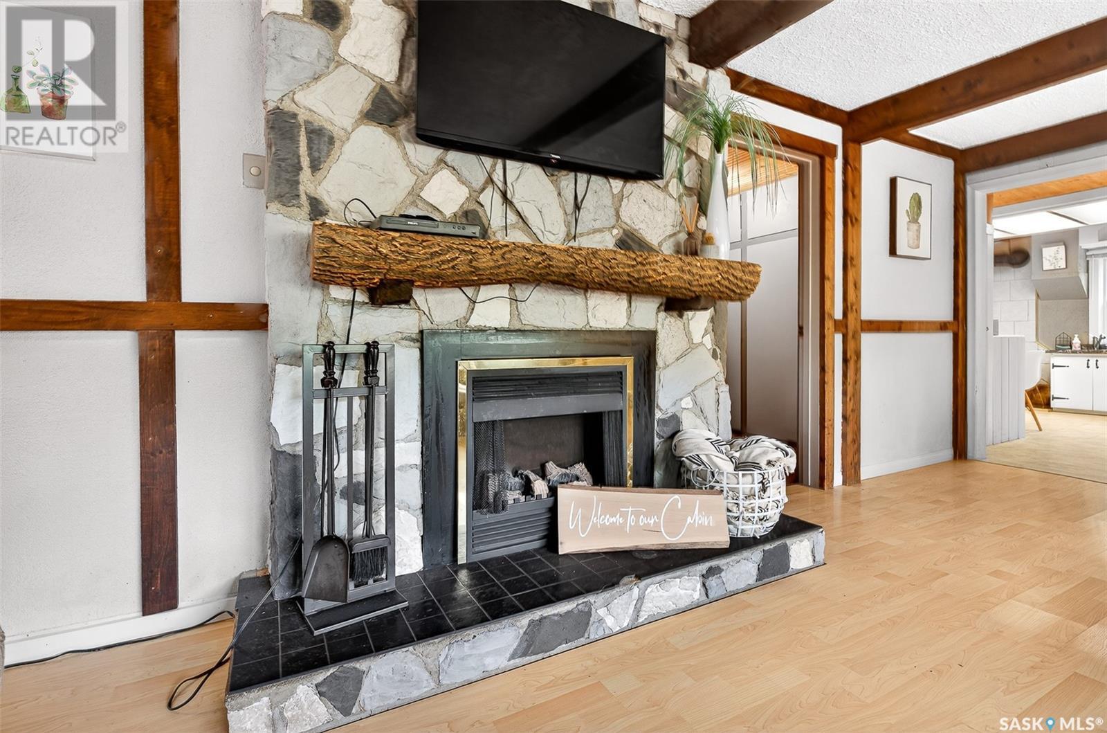 3 Elliott Drive, Sun Valley, SK - Indoor With Fireplace