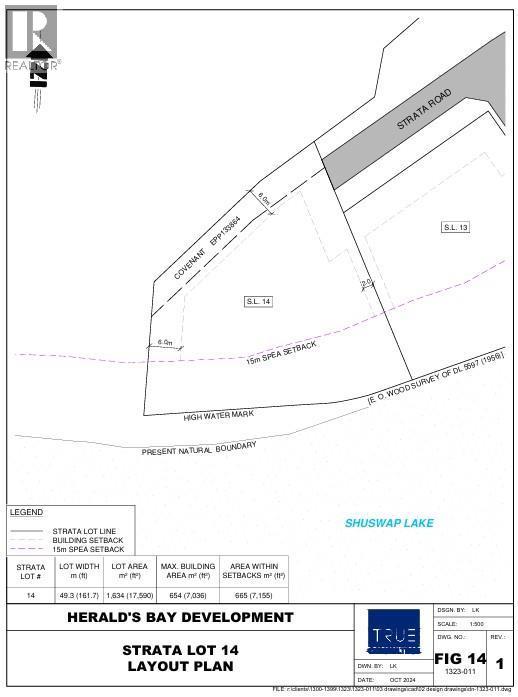 Lot Layout - 5120 Sunnybrae Canoe Point Road Lot# 14, Tappen, BC