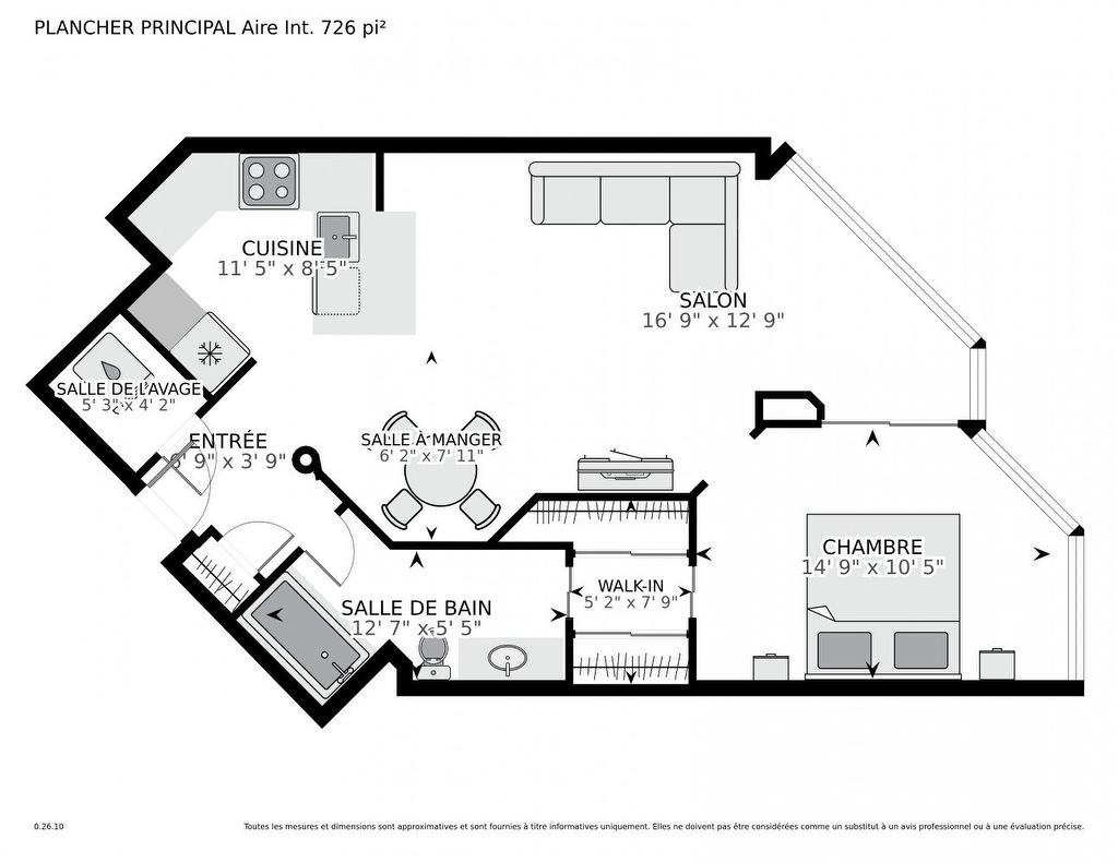 Plan (croquis) - 1911-201 Ch. Du Club-Marin, Montréal (Verdun/Île-Des-Soeurs), QC