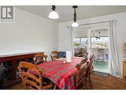Dining room with door to covered deck -