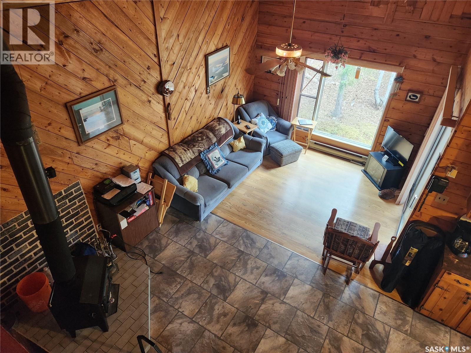 #5 Lookout Road, Northern Admin District, SK - Indoor With Fireplace