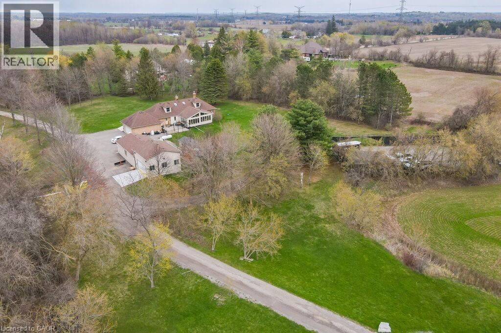 Aerial view of property's location with rural landscape - 4290 Victoria Road S, Puslinch, ON - Outdoor With View