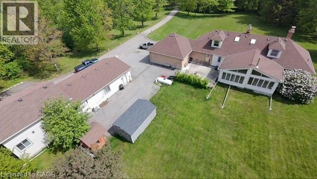Aerial view of property and surrounding area - 4290 Victoria Road S, Puslinch, ON - Outdoor With View
