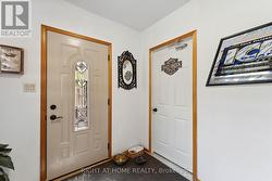 Inside access to garage. -