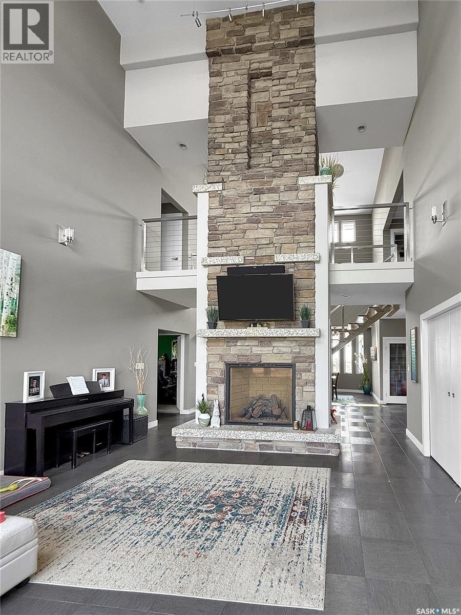 Hwy 13 Quarter, Brock Rm No. 64, SK - Indoor With Fireplace