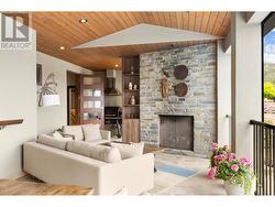 Outdoor gas fireplace -