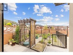 Garden behind pool with underground water storage tank fed from roof drains, Sump Pump to Irrigation System -