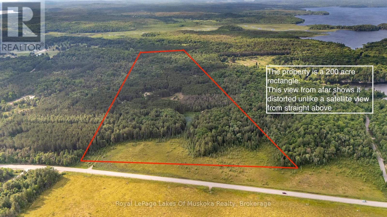 Drone Shot with Approximate Lot Lines - 1958 518 Highway, Mcmurrich/Monteith (Sprucedale), ON - Outdoor With View