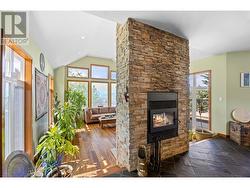 Dual sided fireplace. Can be seen from Dining room and living room -