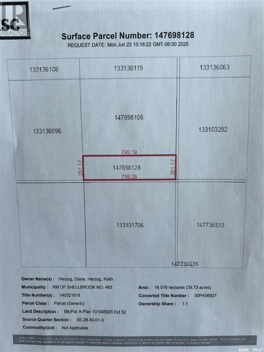 Herzog Land, Shellbrook Rm No. 493, SK
