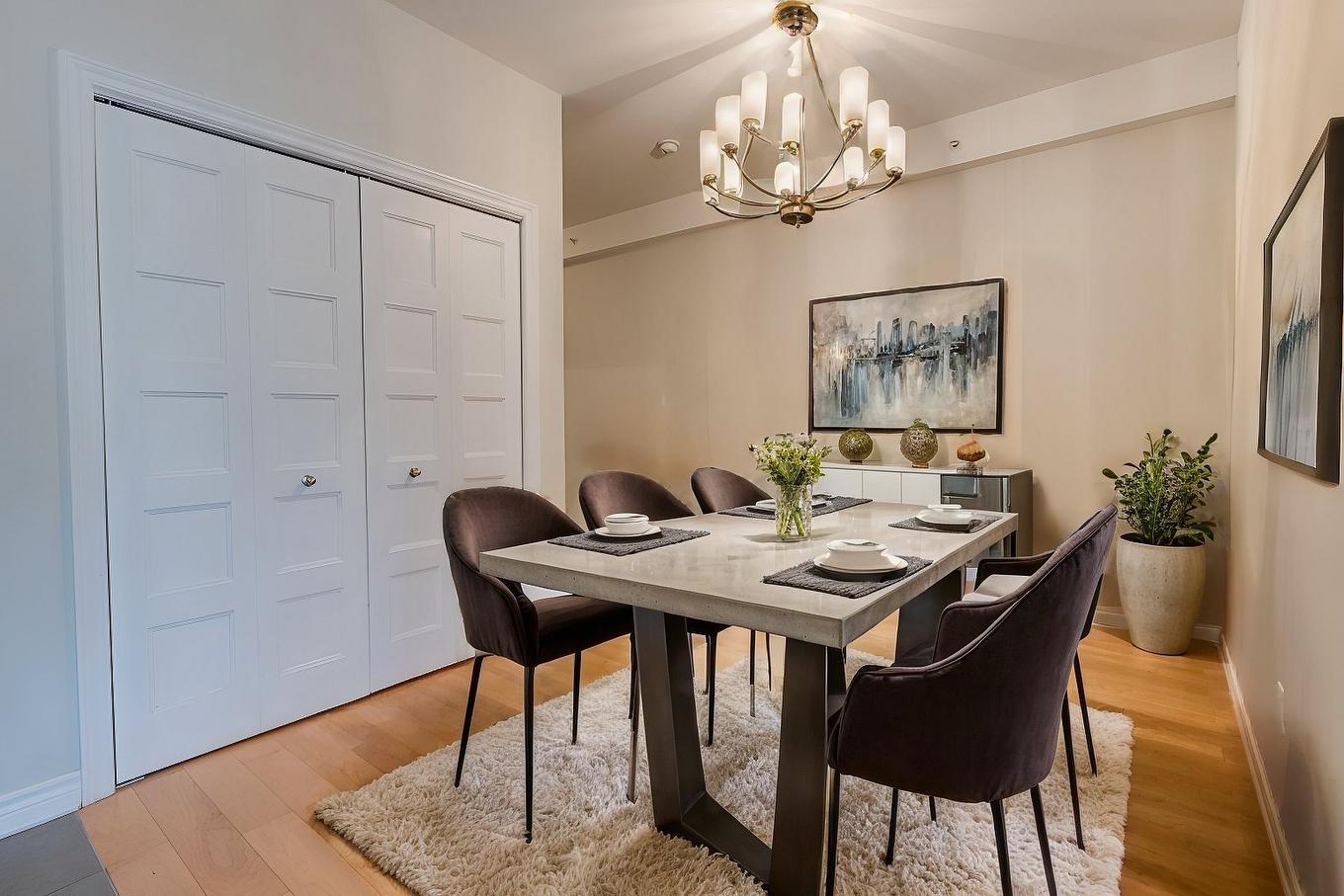 Salle à manger - 306-7700 Rue De Lavaltrie, Montréal (Mercier/Hochelaga-Maisonneuve), QC - Indoor Photo Showing Dining Room