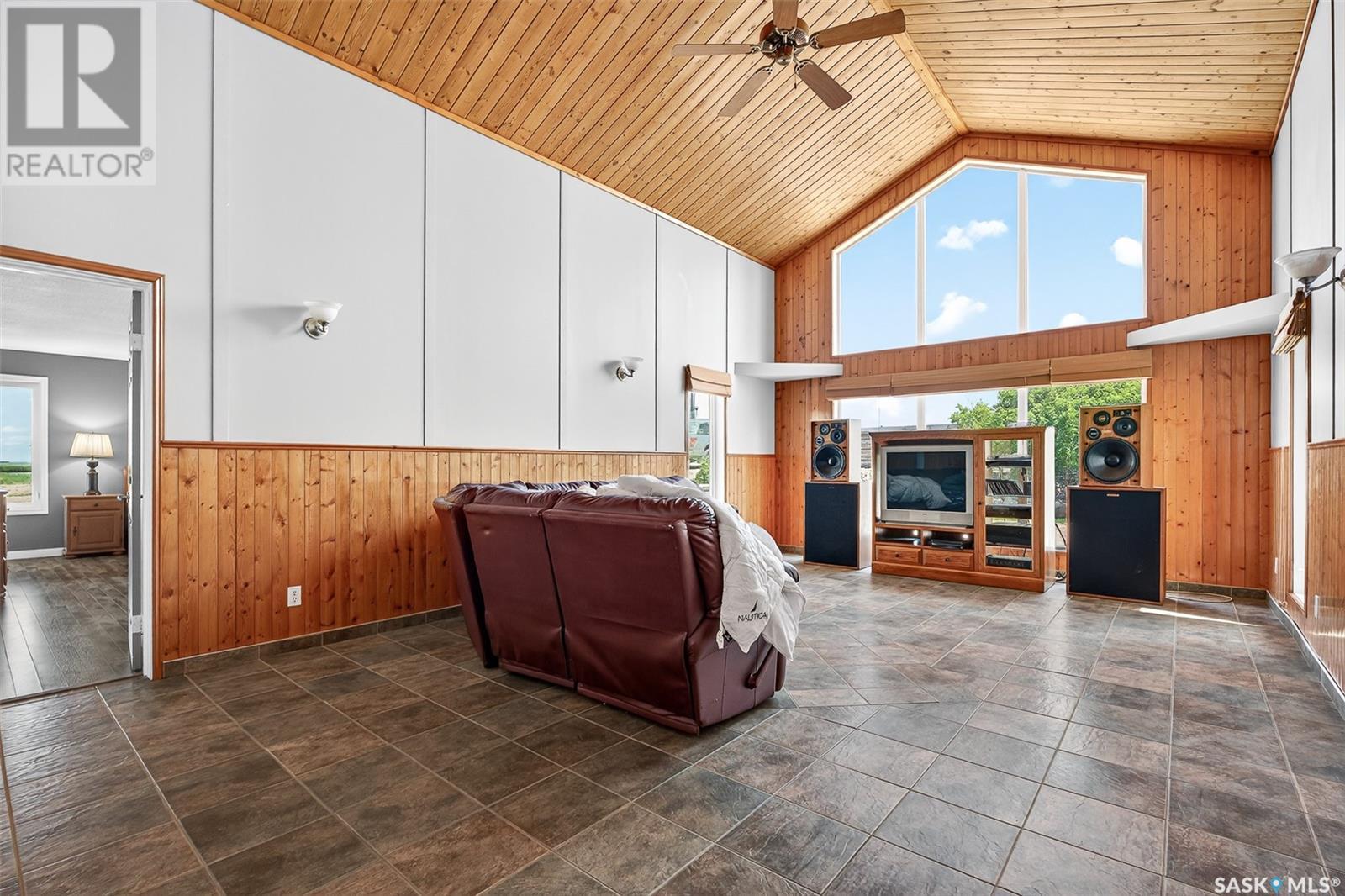 Stony Beach Acreage, Pense Rm No. 160, SK - Indoor Photo Showing Other Room With Fireplace