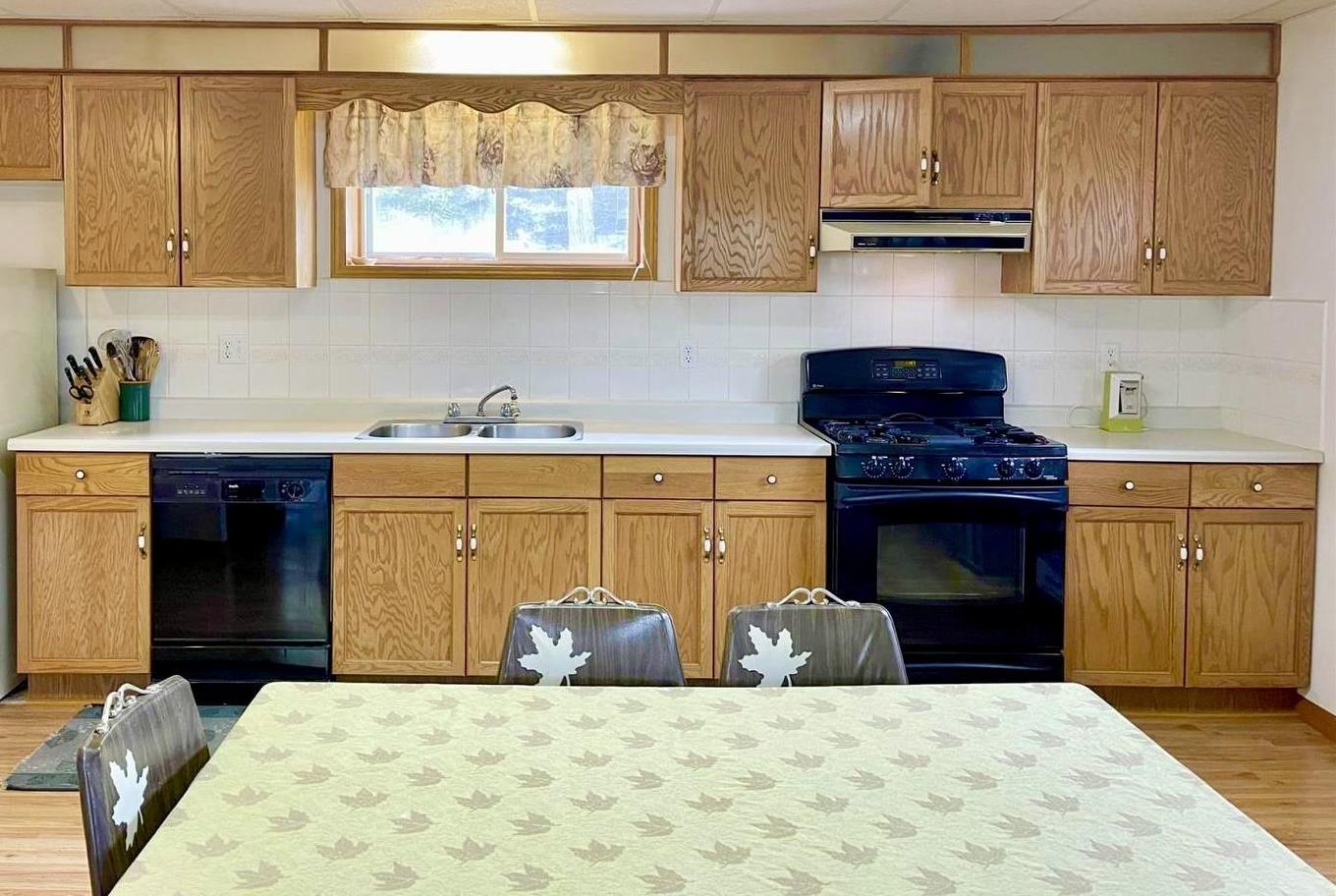 228 Taylor Street, Dryden, ON - Indoor Photo Showing Kitchen With Double Sink
