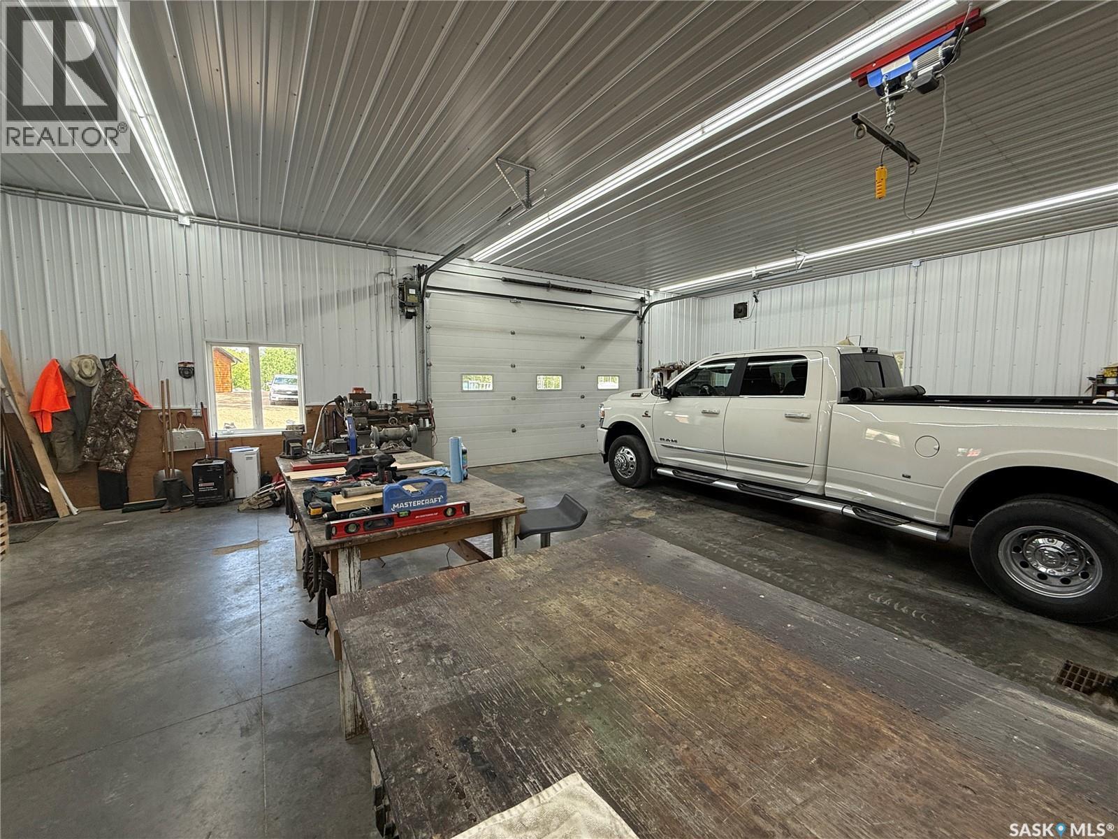Dunham Acreage, Paddockwood Rm No. 520, SK - Indoor Photo Showing Garage