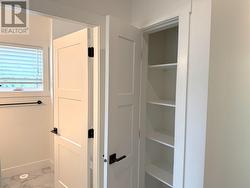Main bathroom on bedroom level and linen closet -